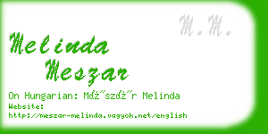 melinda meszar business card